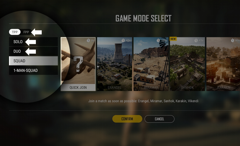 Select mode